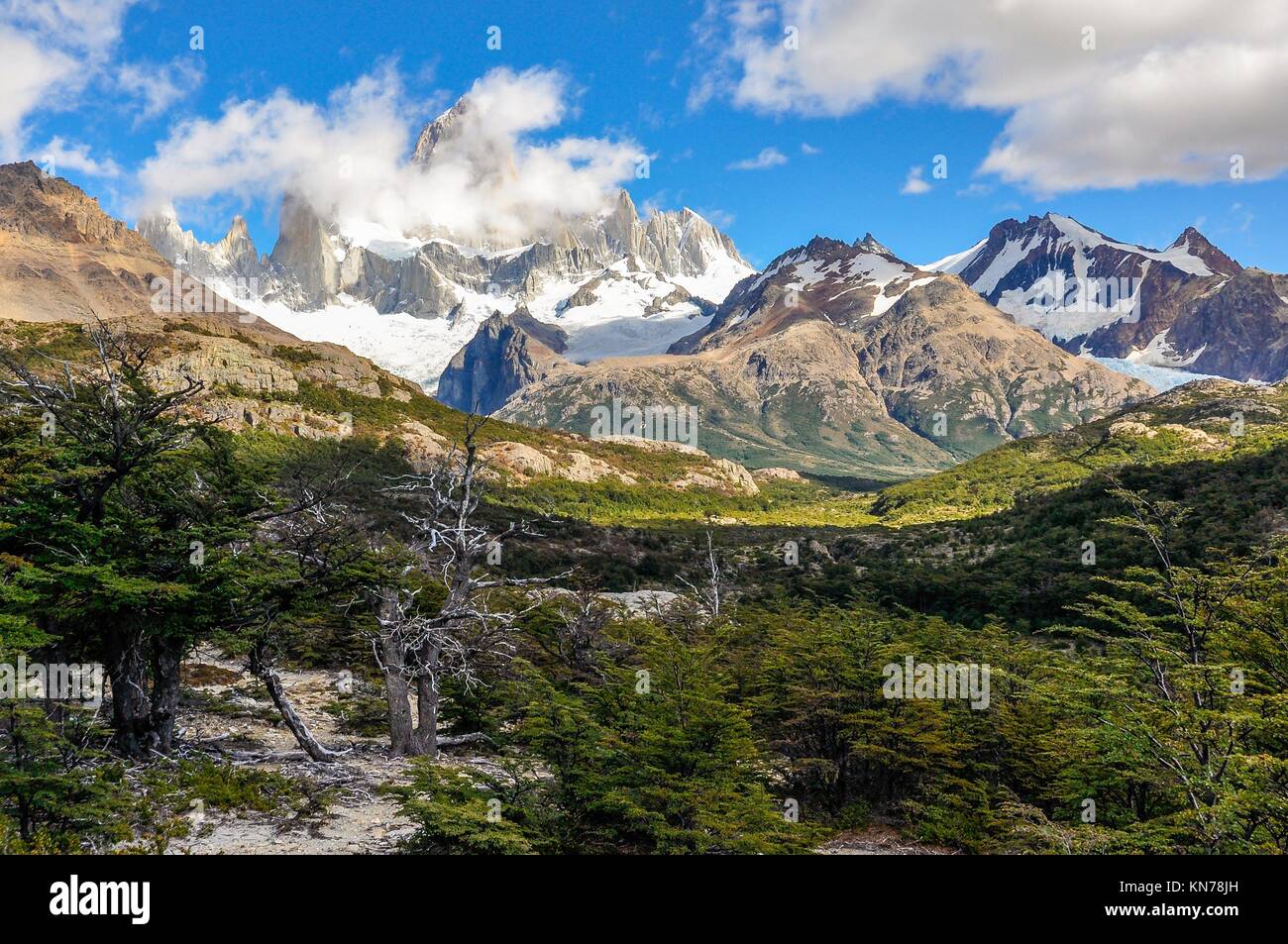 Paseo de Fitz Roy, El Chalten, Patagonia, Argentina. Foto de stock