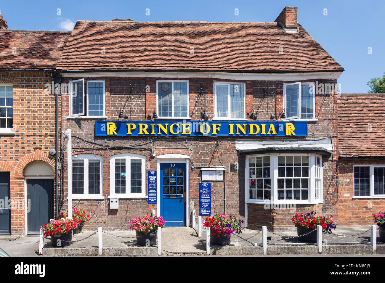 "El Príncipe de la India", un restaurante indio, Aylesbury Road, Wendover, Buckinghamshire, Inglaterra, Reino Unido Foto de stock