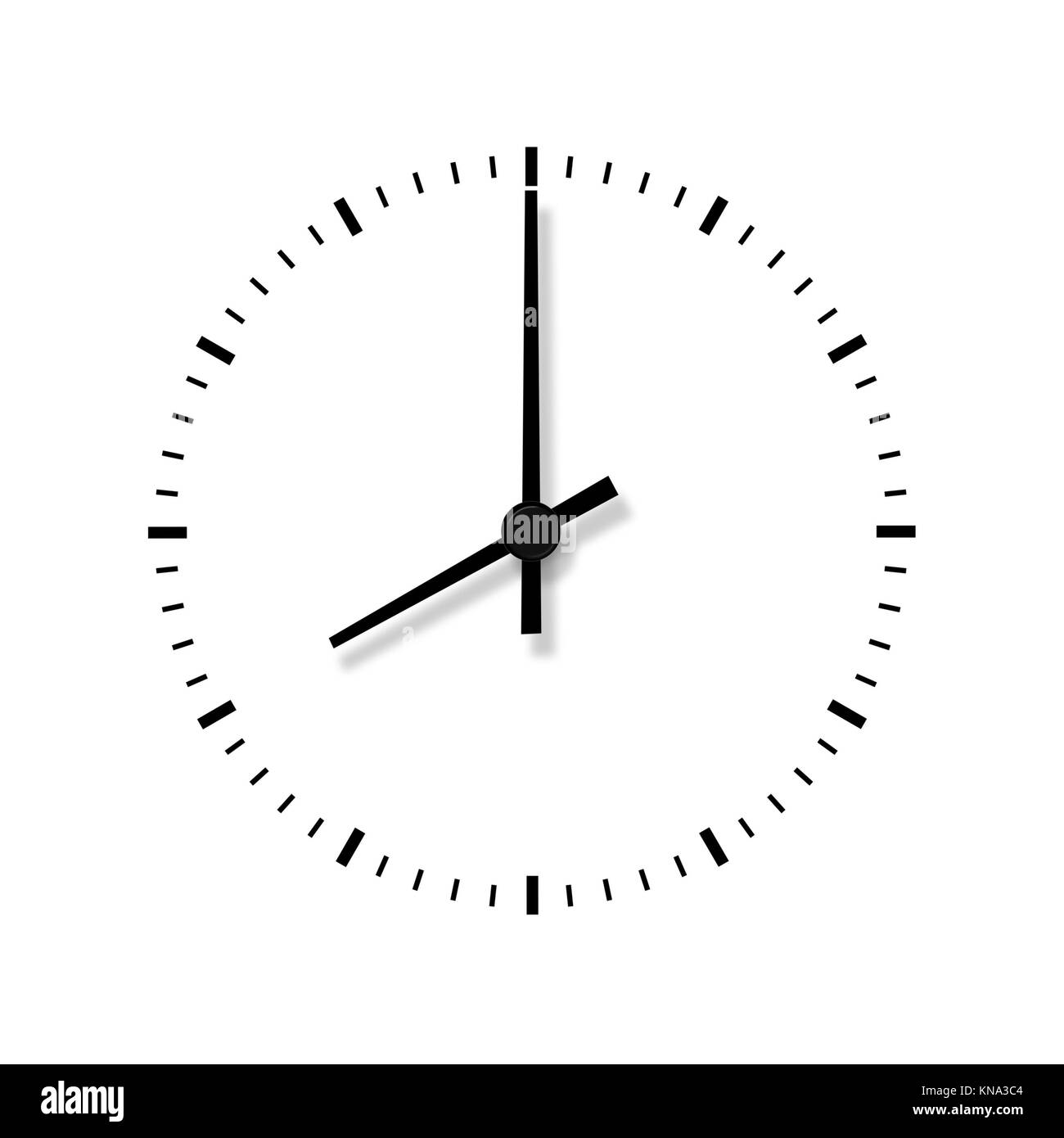 Reloj sin números aislados sobre fondo blanco. Closeup Fotografía de stock  - Alamy