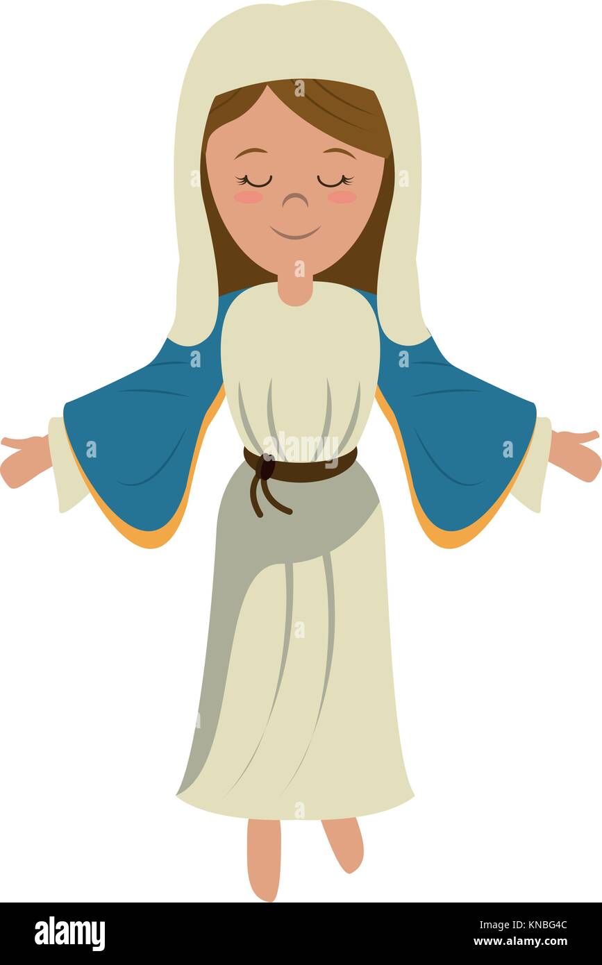 Virgen María cartoon Imagen Vector de stock Alamy