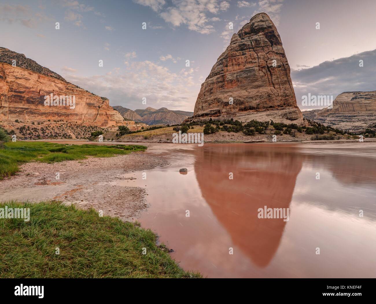 Steamboat Rock, Monumento Nacional de los Dinosaurios, Colorado, Estados Unidos Foto de stock