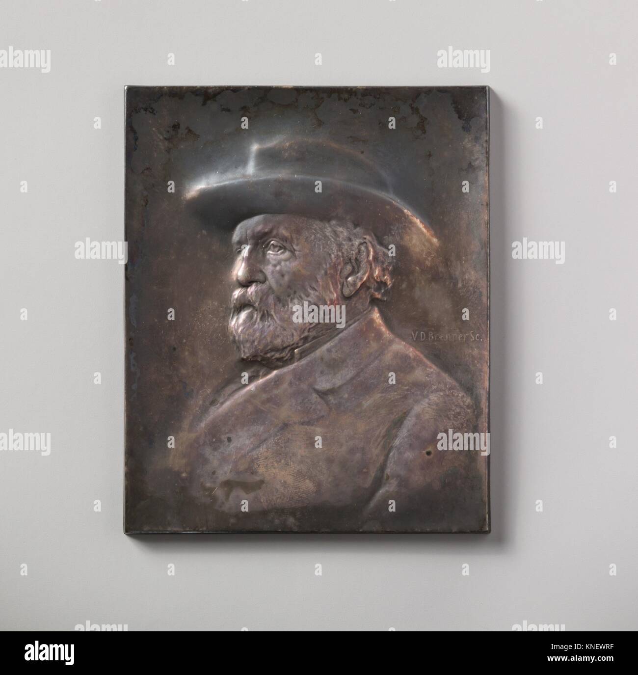 Collis P. Huntington. Artista: Victor David Brenner (American (nacido en Kaunas, Lituania), Nueva York, 1871-1924); Fecha: 1904; media: Galvano y plata; Foto de stock