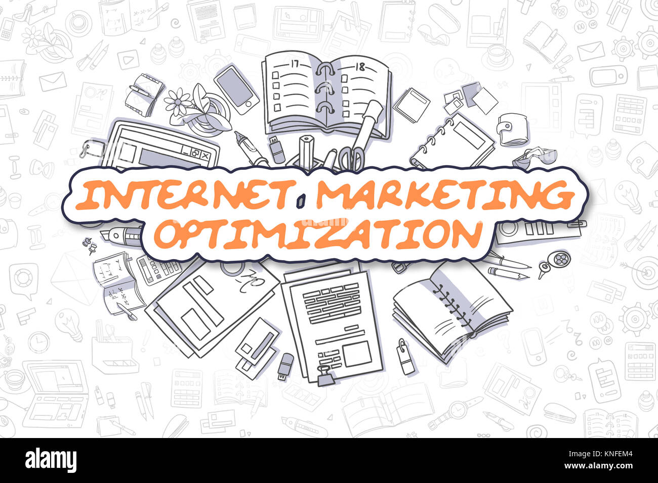 Internet Marketing Optimización - Concepto de negocio. Foto de stock