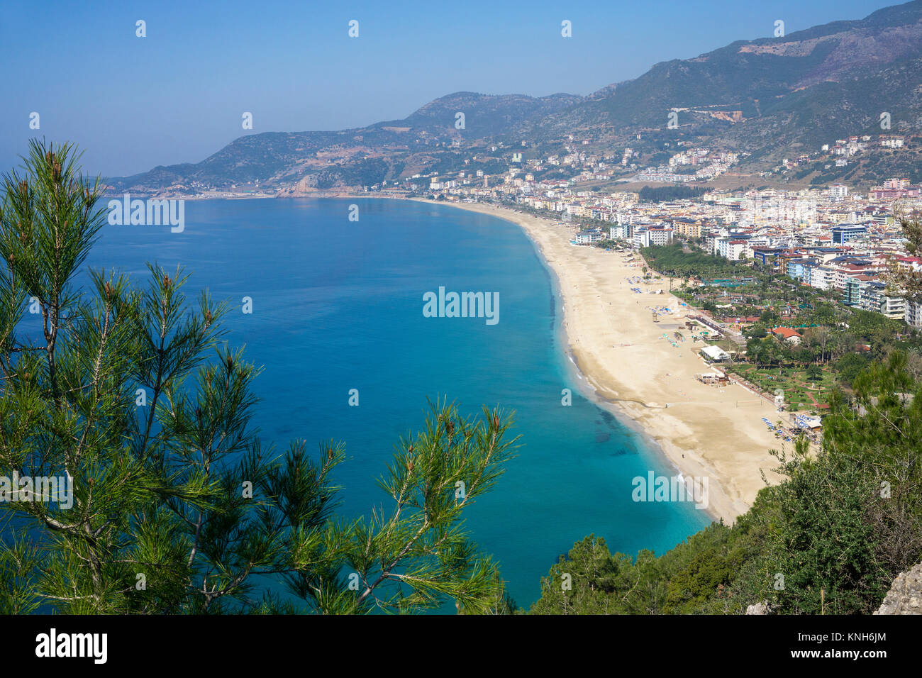 Cleoppatra playa en Alanya, Riviera turca, Turquía Foto de stock