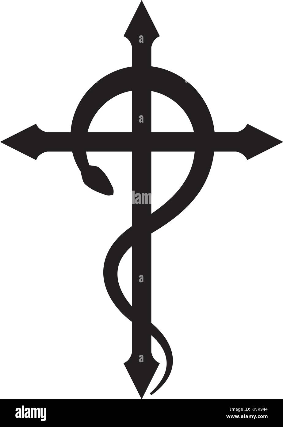 Cruz con serpiente tattoo symbol fotografías e imágenes de alta resolución - Alamy