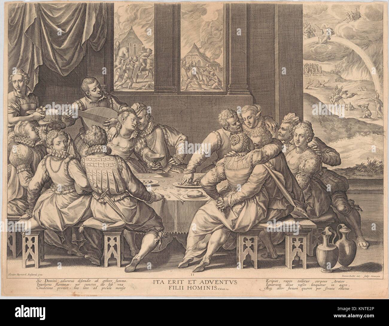 La humanidad espera el juicio final. Artista: Johann Netherlandish Sadeler I (Bruselas, 1550-1600/1601 Venecia); Artista: Después Dirck Barendsz.