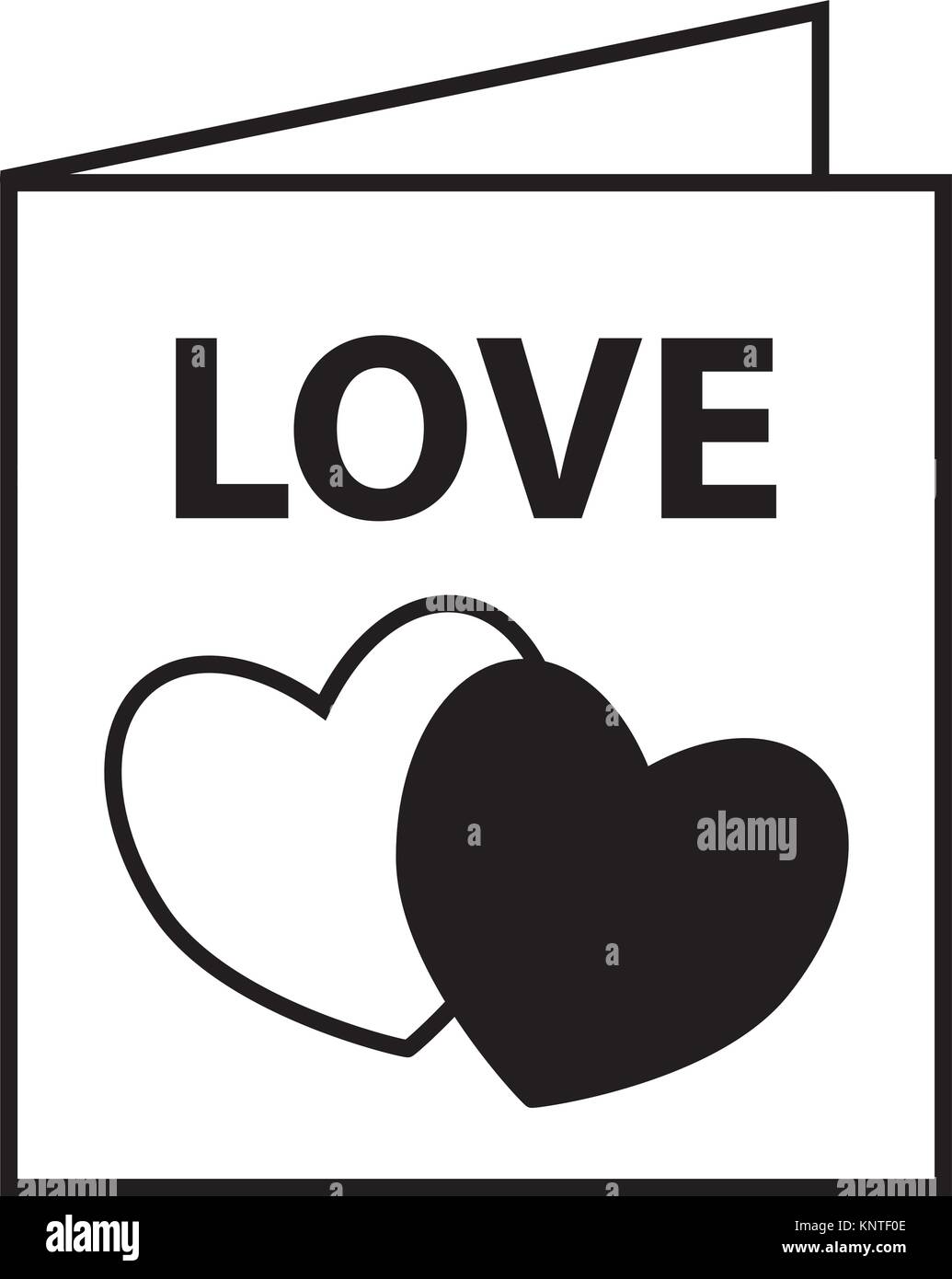 Tarjeta postal o tarjeta de felicitación para el Día de San Valentín o San Valentin Corazones o formas de corazón el concepto de pasión amorosa valentine San Valentín blanco aislado Ilustración del Vector