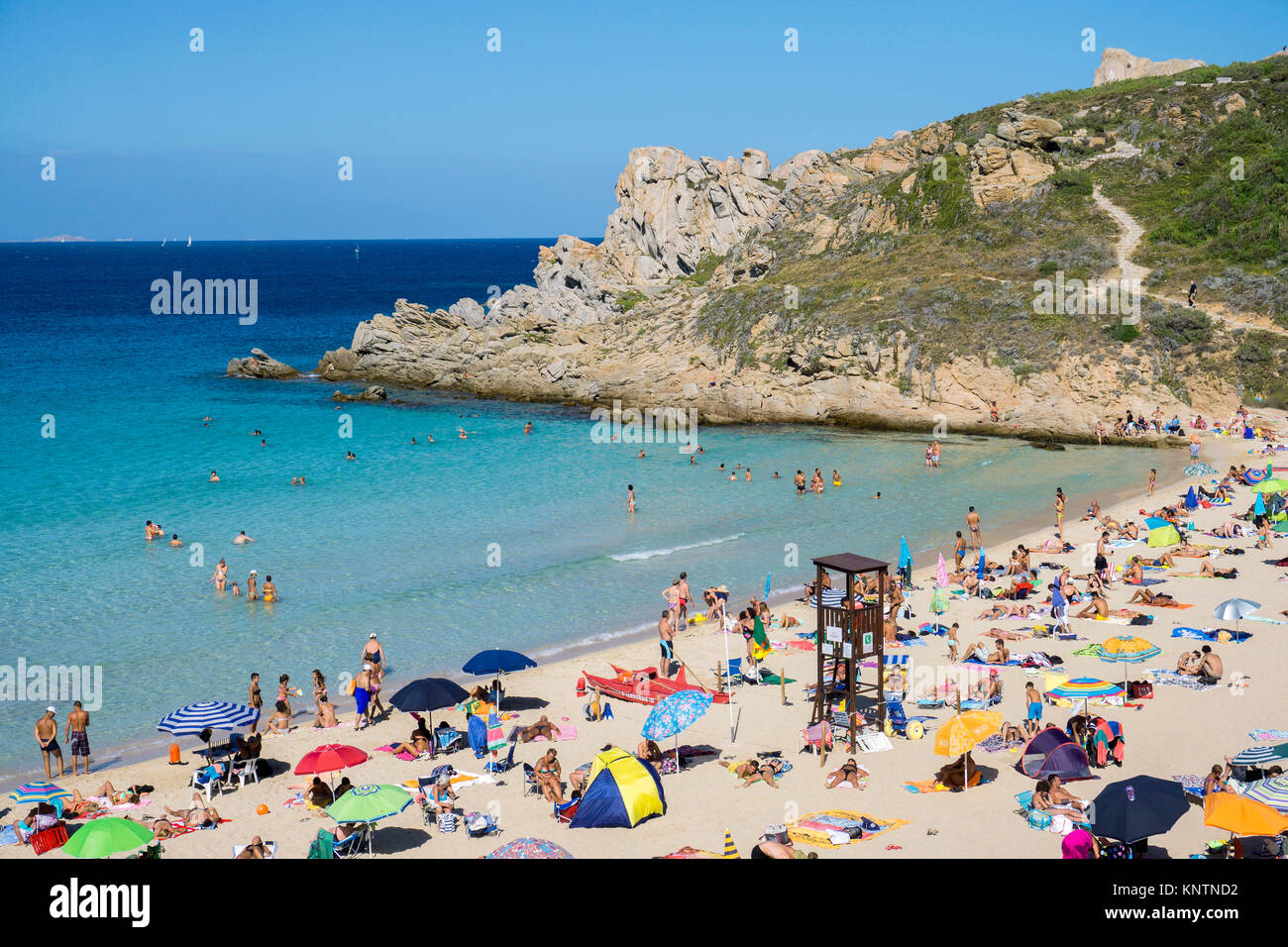 Playa de Rena Bianca beach, Santa Teresa di Gallura, Cerdeña, Italia, el mar Mediterráneo, Europa Foto de stock
