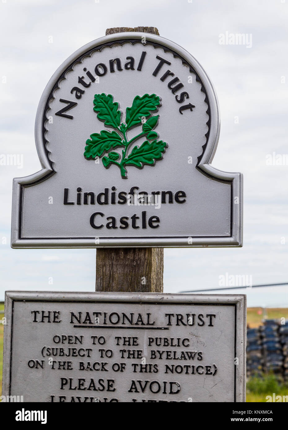 Castillo de Lindisfarne, en Northumberland Foto de stock