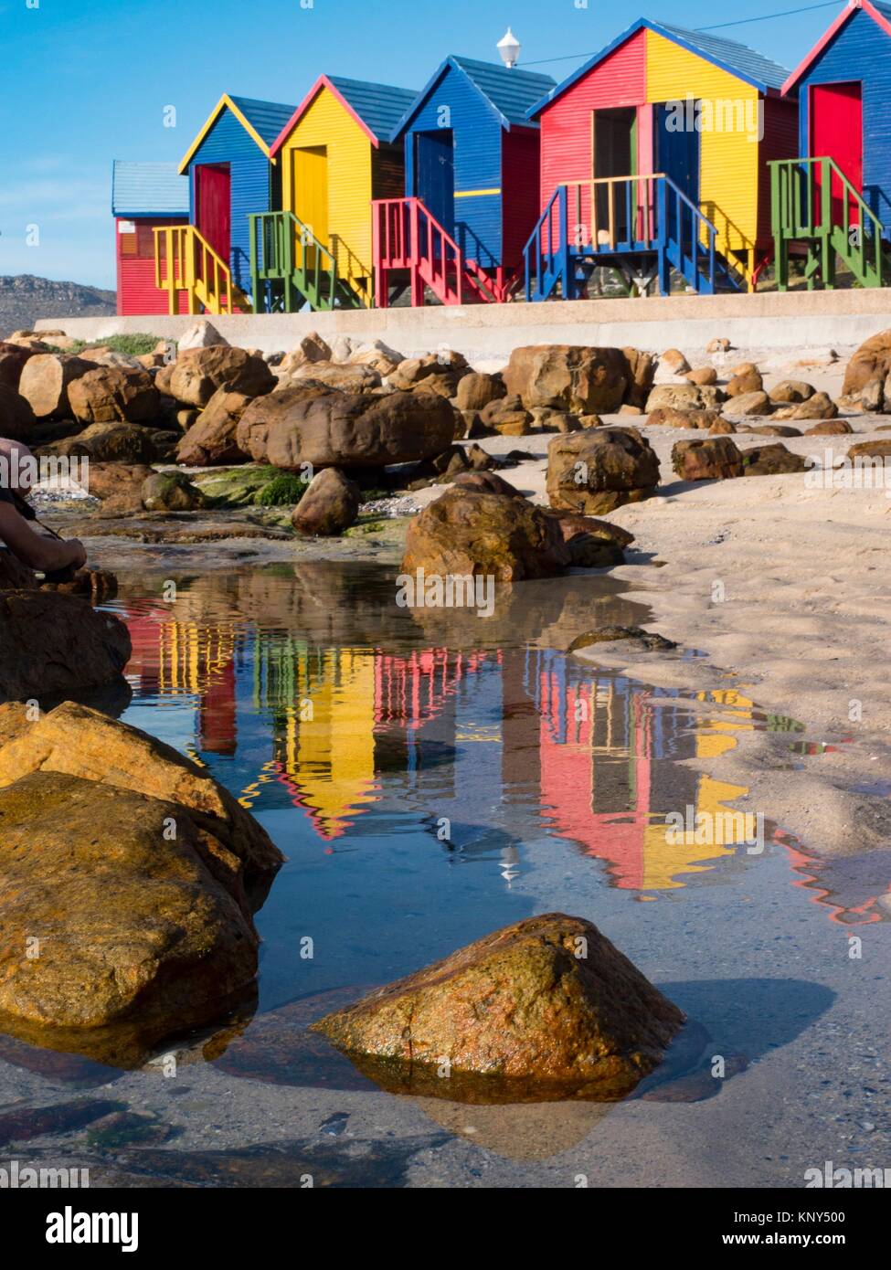 Sudáfrica St James cabañas de playa. Foto de stock
