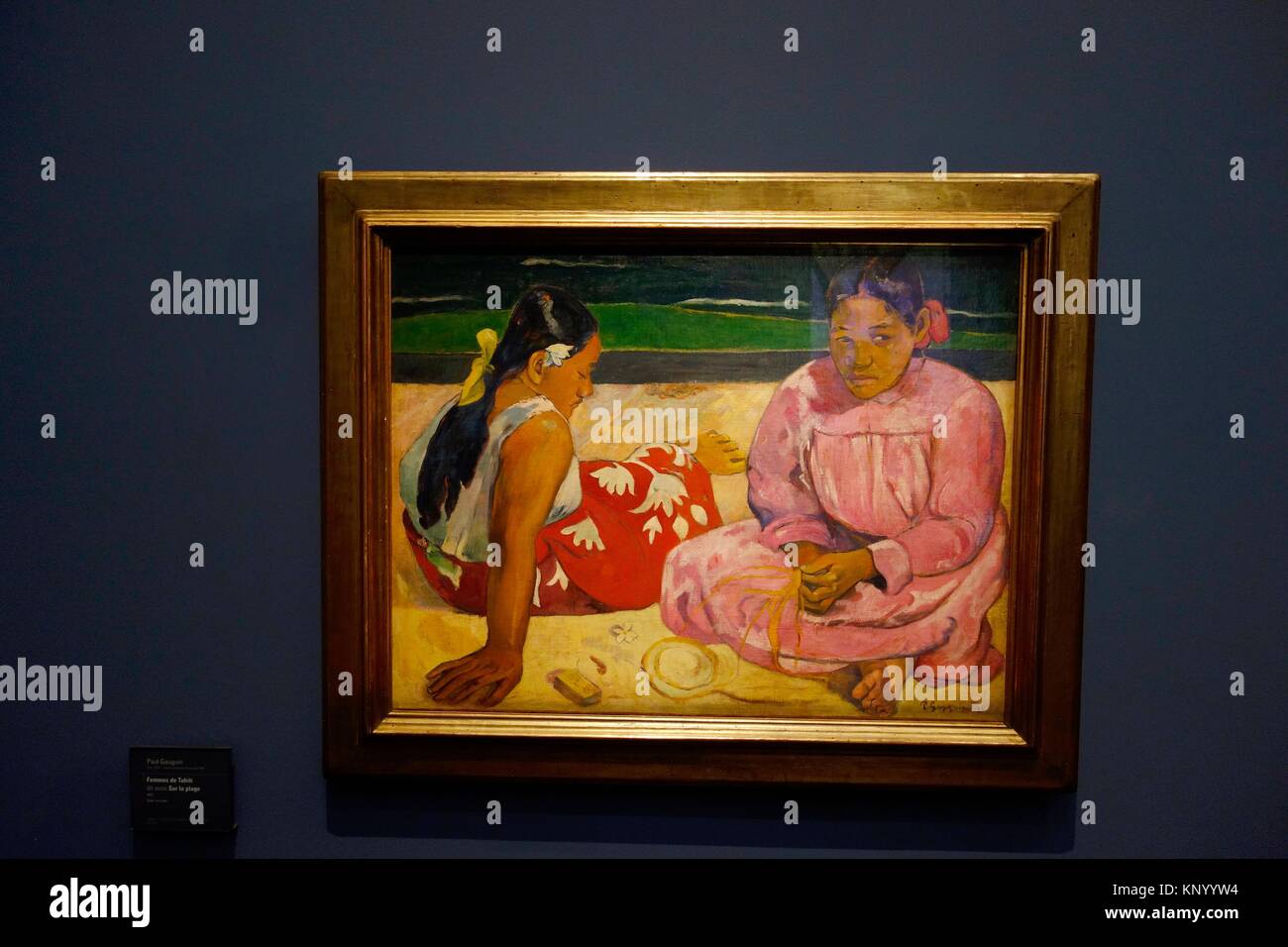 Femmes de Tahití dit aussi sur la plage. 1891. Paul Gauguin. Museo de Orsay. París. Francia. Europa. Foto de stock
