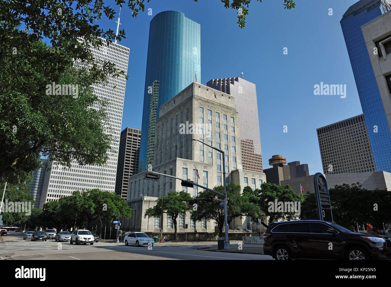 Tranquilidad Park, el centro de Houston, Texas, Estados Unidos de América, en América del Norte. Foto de stock