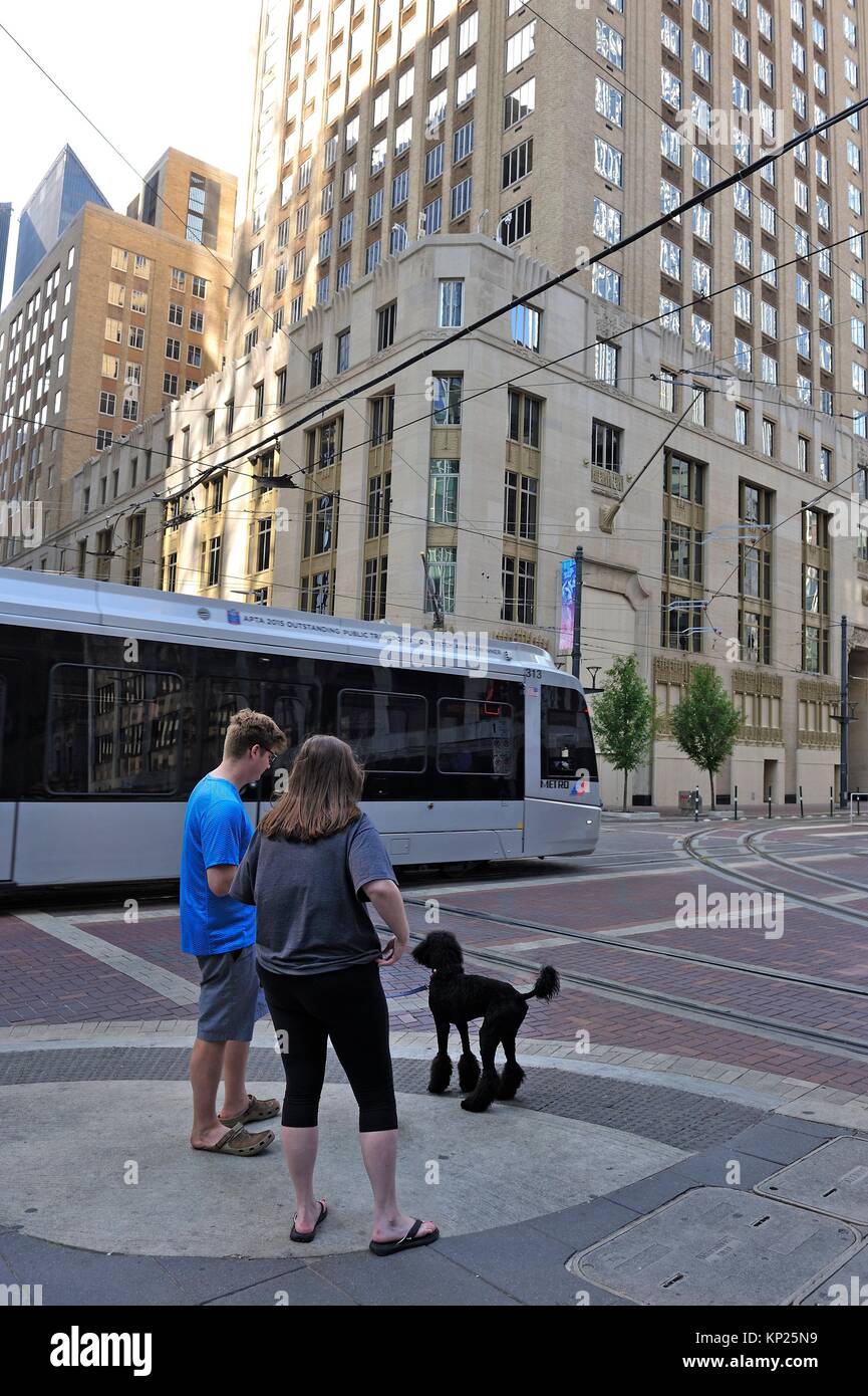 Calle principal, el centro de Houston, Texas, Estados Unidos de América