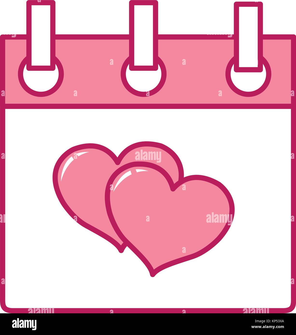 Diseño de calendario de amor Imagen Vector de stock - Alamy