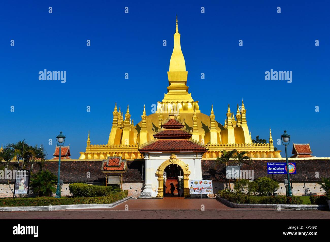 Pha That Luang templo,Vientiane,Laos,el Sudeste de Asia. Foto de stock