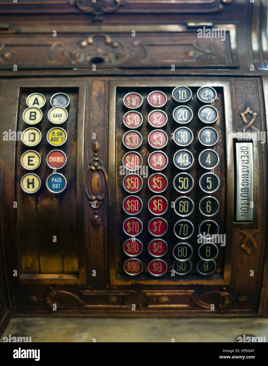 Vintage cajas registradoras Calculadoras Antique Merchant Tool Foto de stock