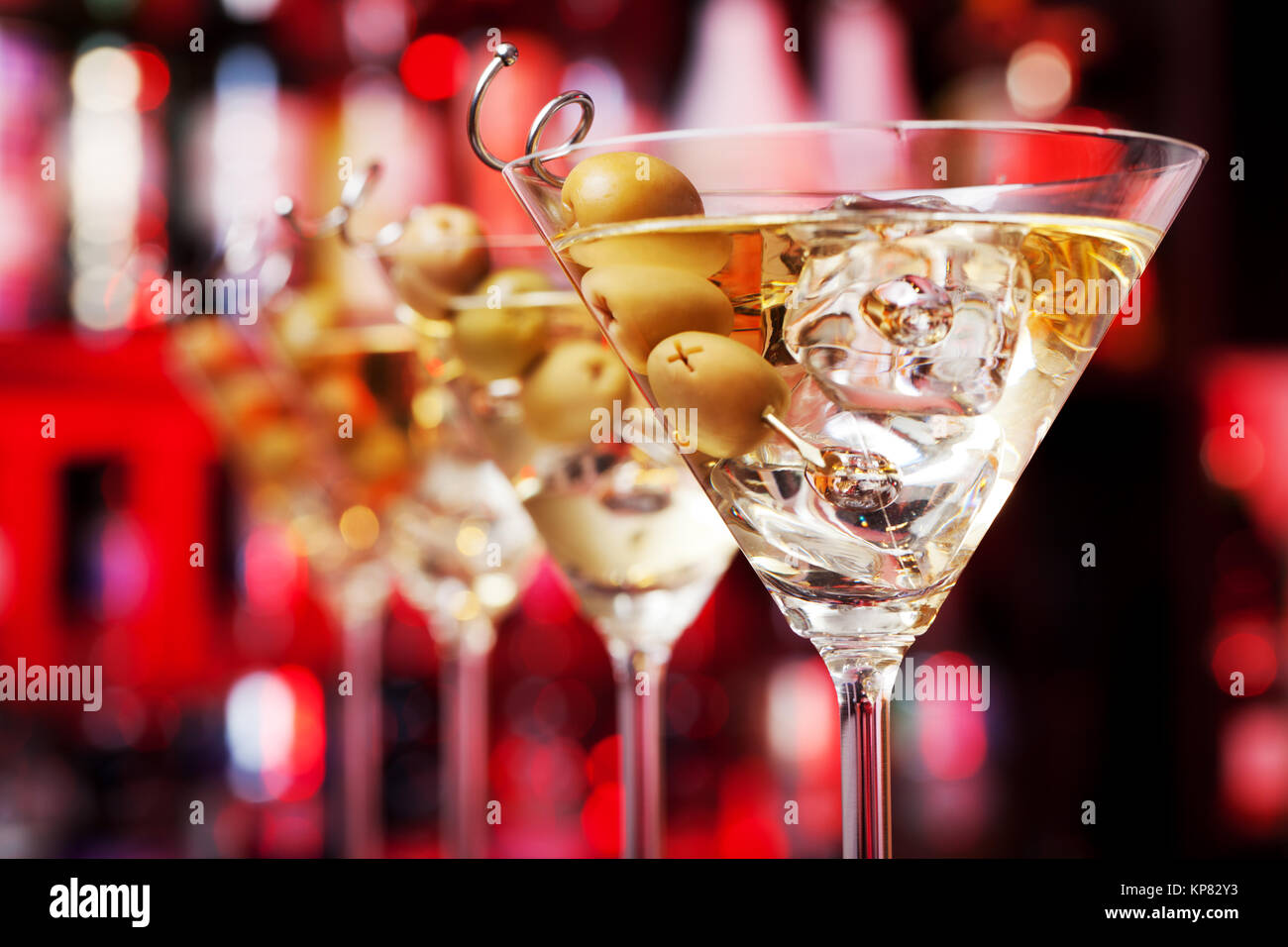 Colección - cócteles Martini Foto de stock