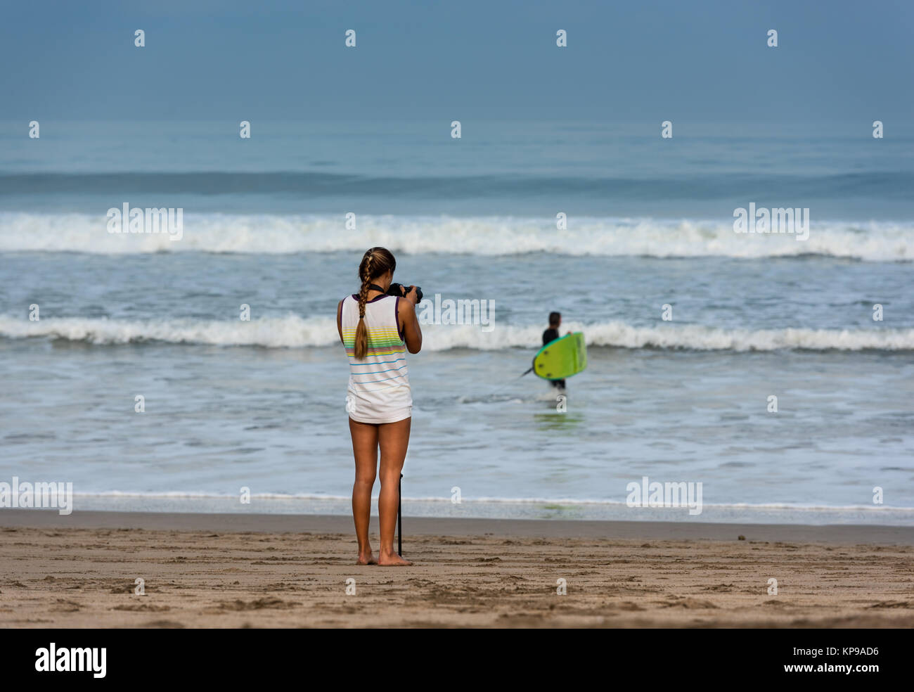 Fotógrafo de surf Foto de stock