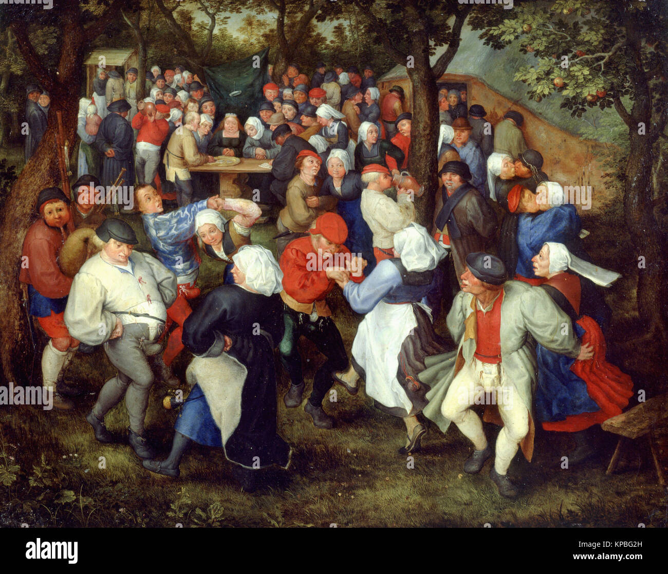 Jan Brueghel también conocido como 'de Terciopelo' La Fiesta de La Rosiere Foto de stock
