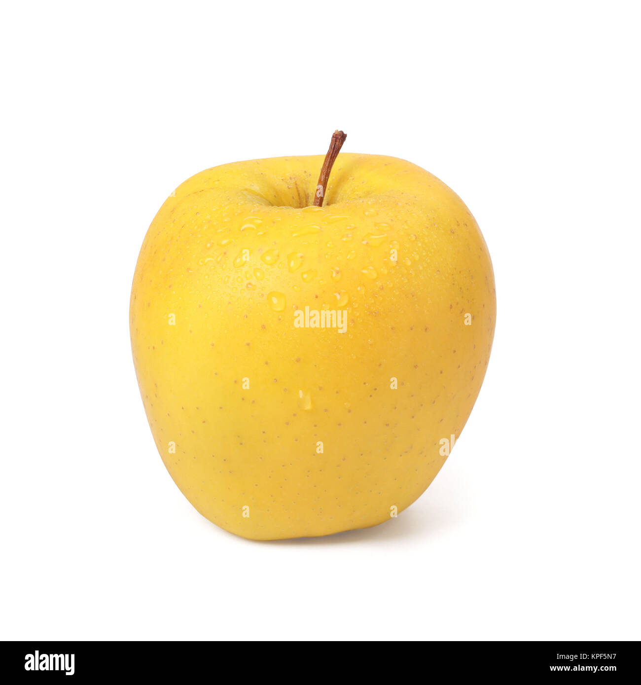 Manzana amarilla aislado sobre fondo blanco. Golden Apple aislados