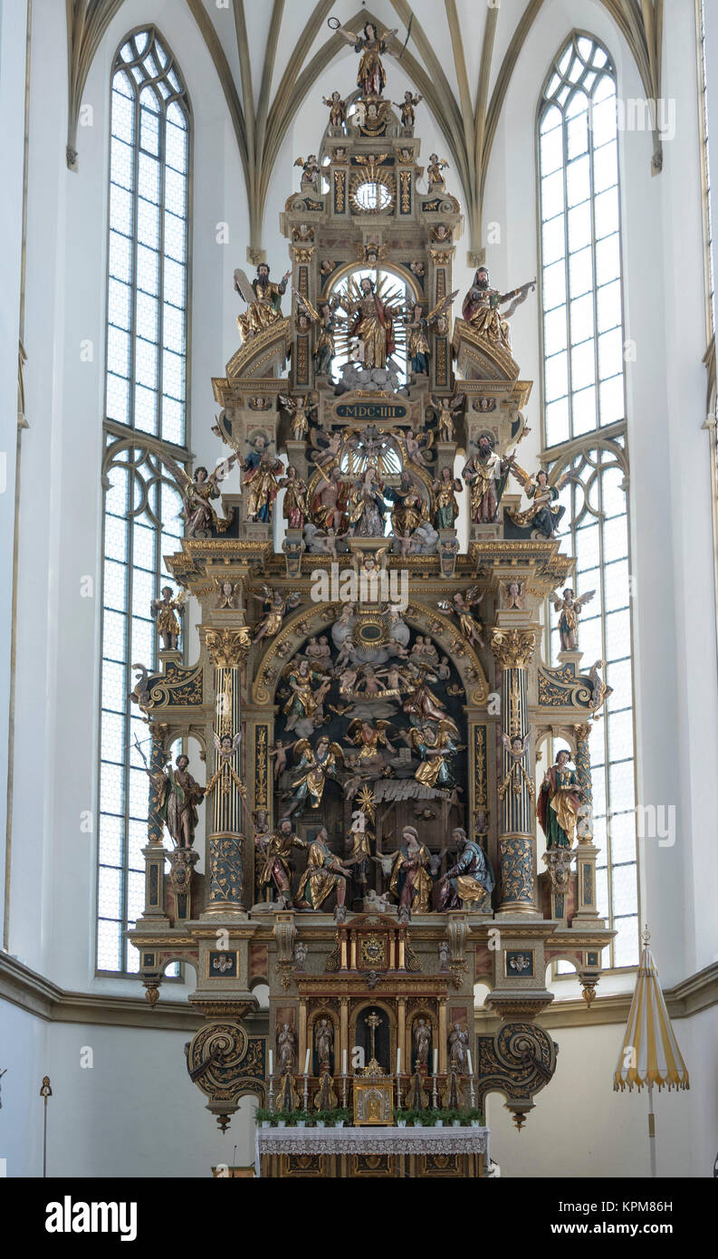 La adoración del Sheperds, altar mayor de Johannes Degler, 1604-7, la basílica de San Ulrich y Afra Augsburgo, Baviera, Alemania Foto de stock