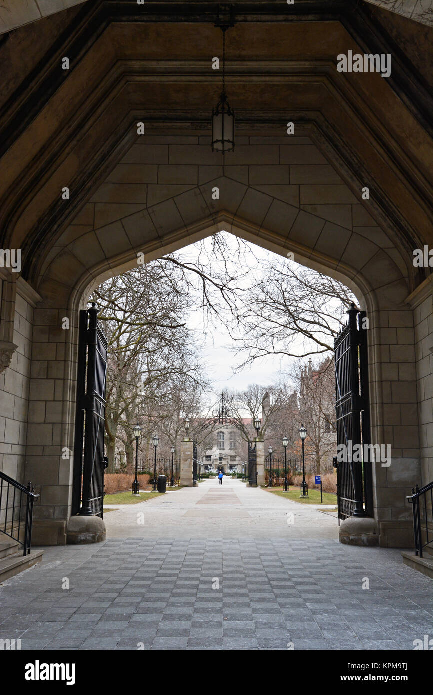 Cobb Gate proporciona entrada al UChicago Quad y es una tradición para