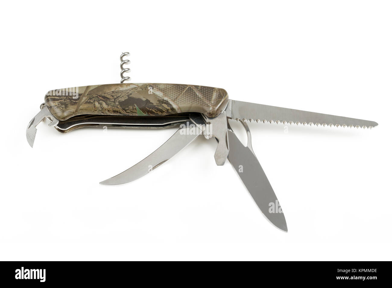 Cuchillo Multiusos aislado en blanco Fotografía de stock - Alamy