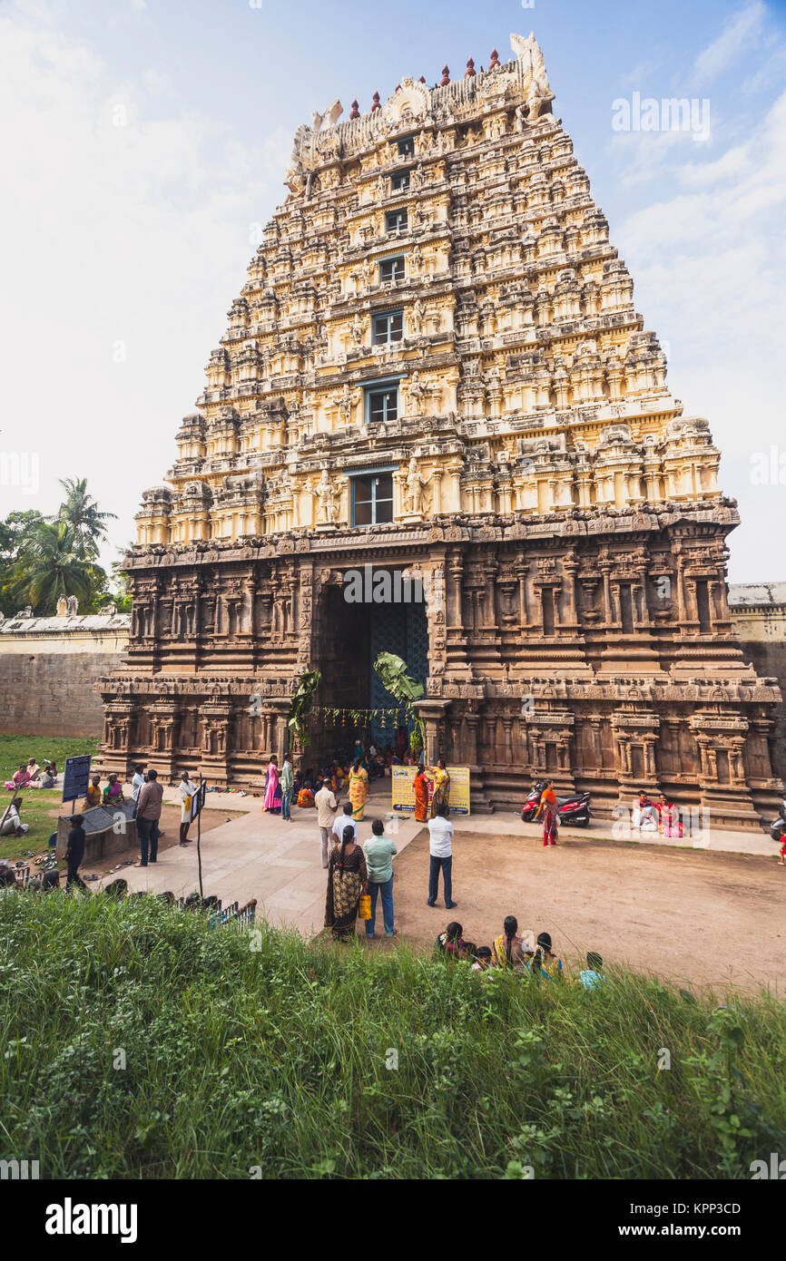 Asia, India, Tamil Nadu, Vellore, Templo Jalakanteswarar Foto de stock