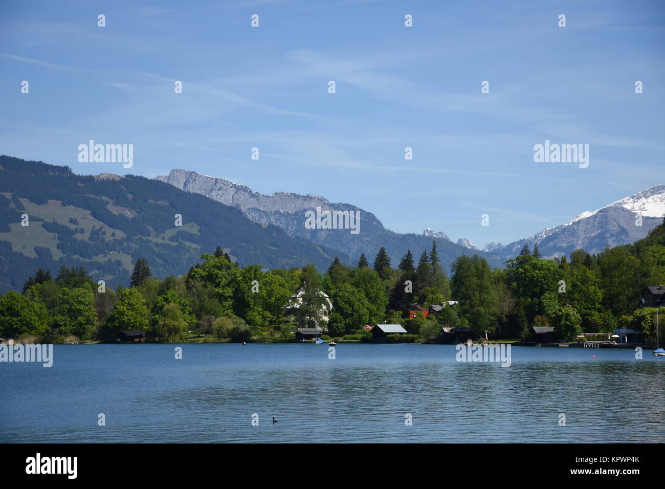 Zeller See,ver,Zell am See, Salzburg,pinzgau,zona de vacaciones,montañas Foto de stock
