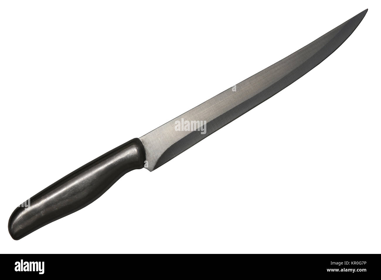 Un cuchillo de cocina de acero stainles aislado Foto de stock