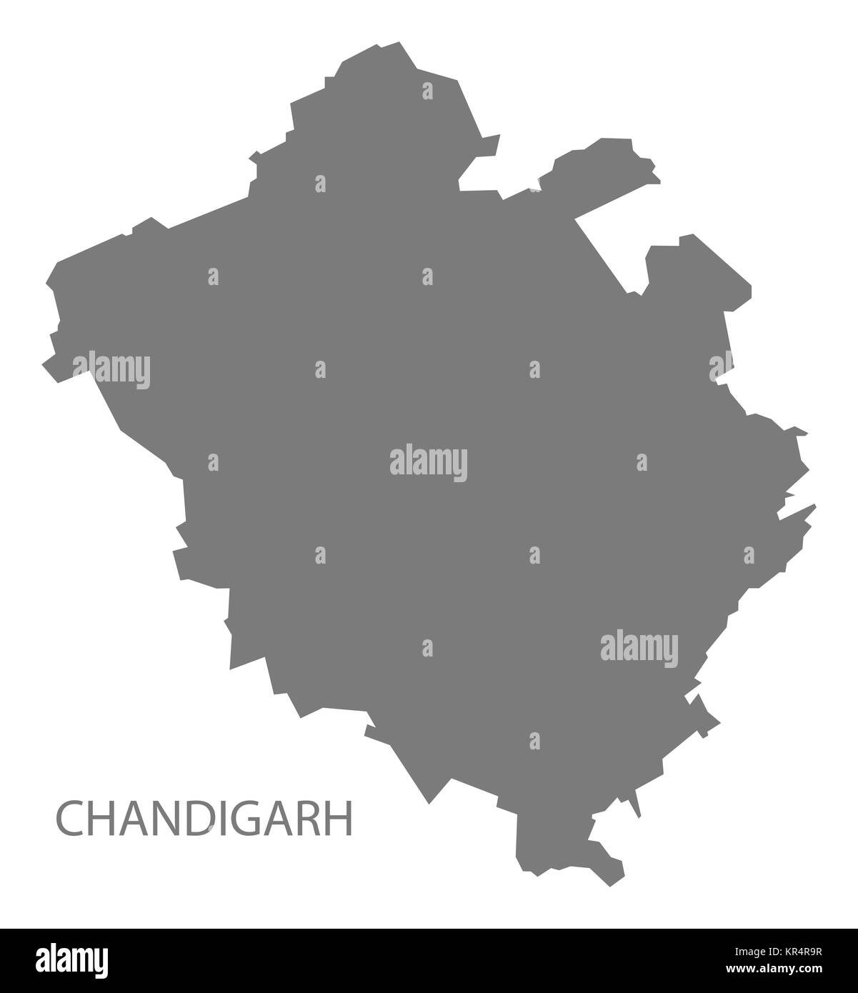 Chandigarh map Imágenes de stock en blanco y negro Alamy