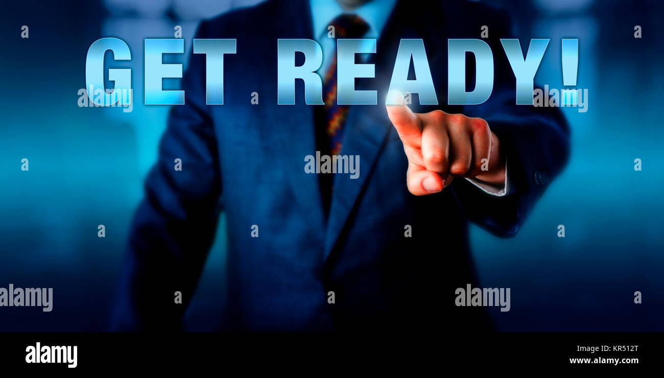 Entrenador corporativo tocar Get Ready! Foto de stock
