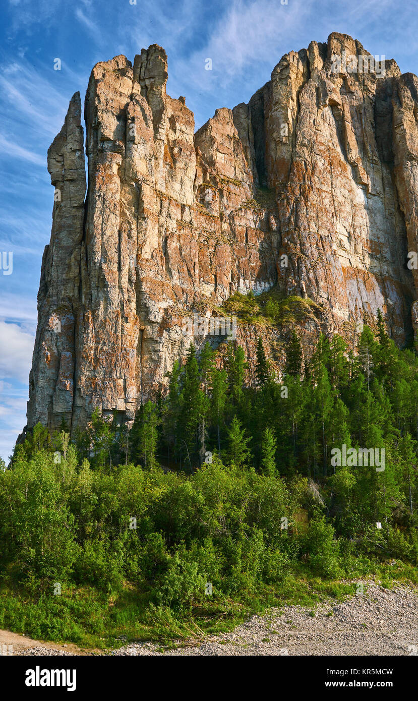 Lena pilares National Park en el ocaso del tiempo Foto de stock