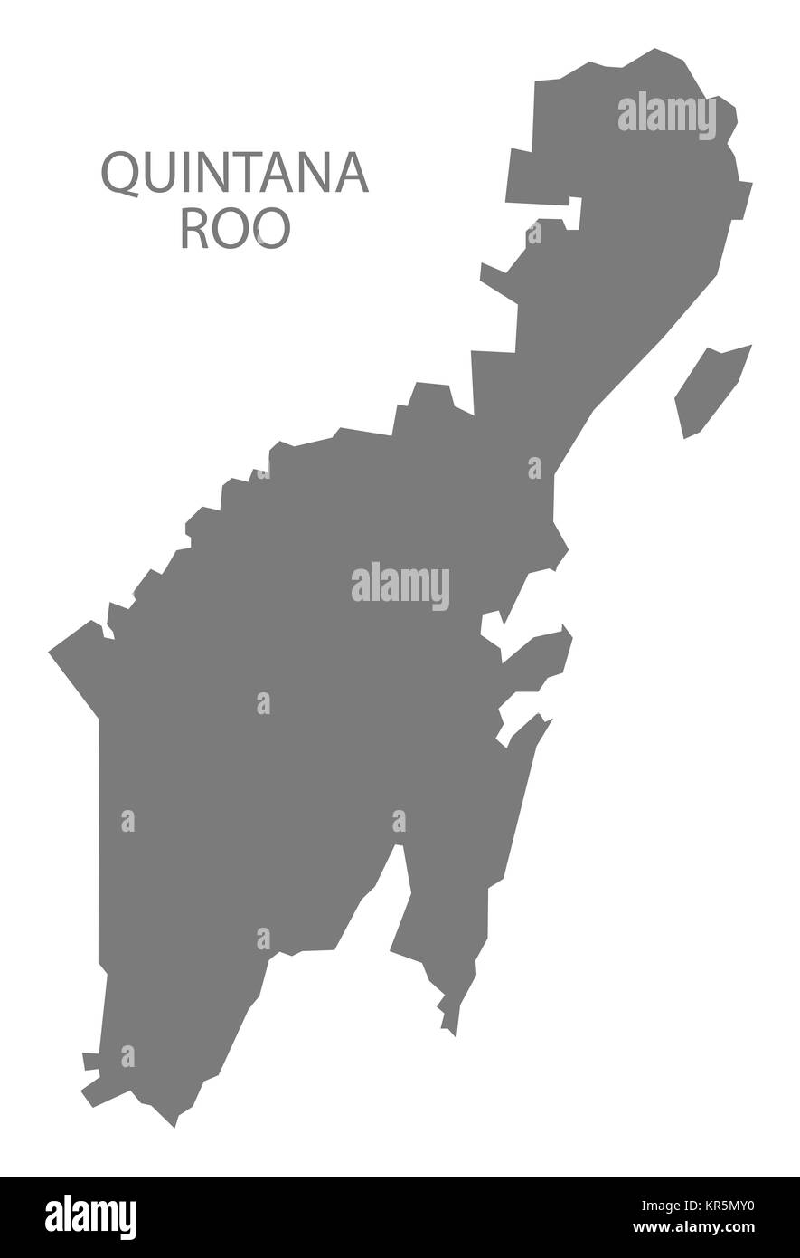 Quintana roo mapa vector Imágenes de stock en blanco y negro Alamy