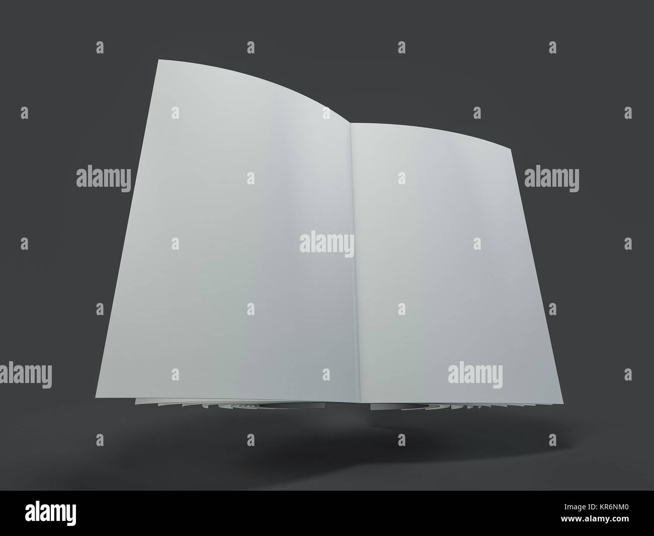 Revista, folleto o folleto boceto plantilla. 3D rendering Foto de stock