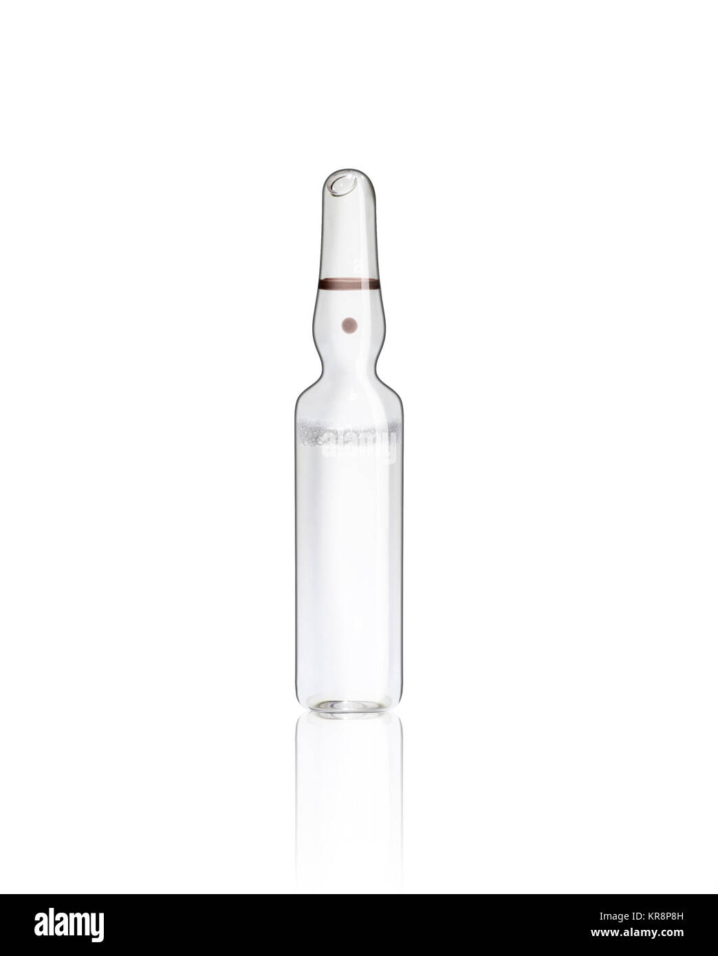 Ampolla médico aislado en blanco Foto de stock