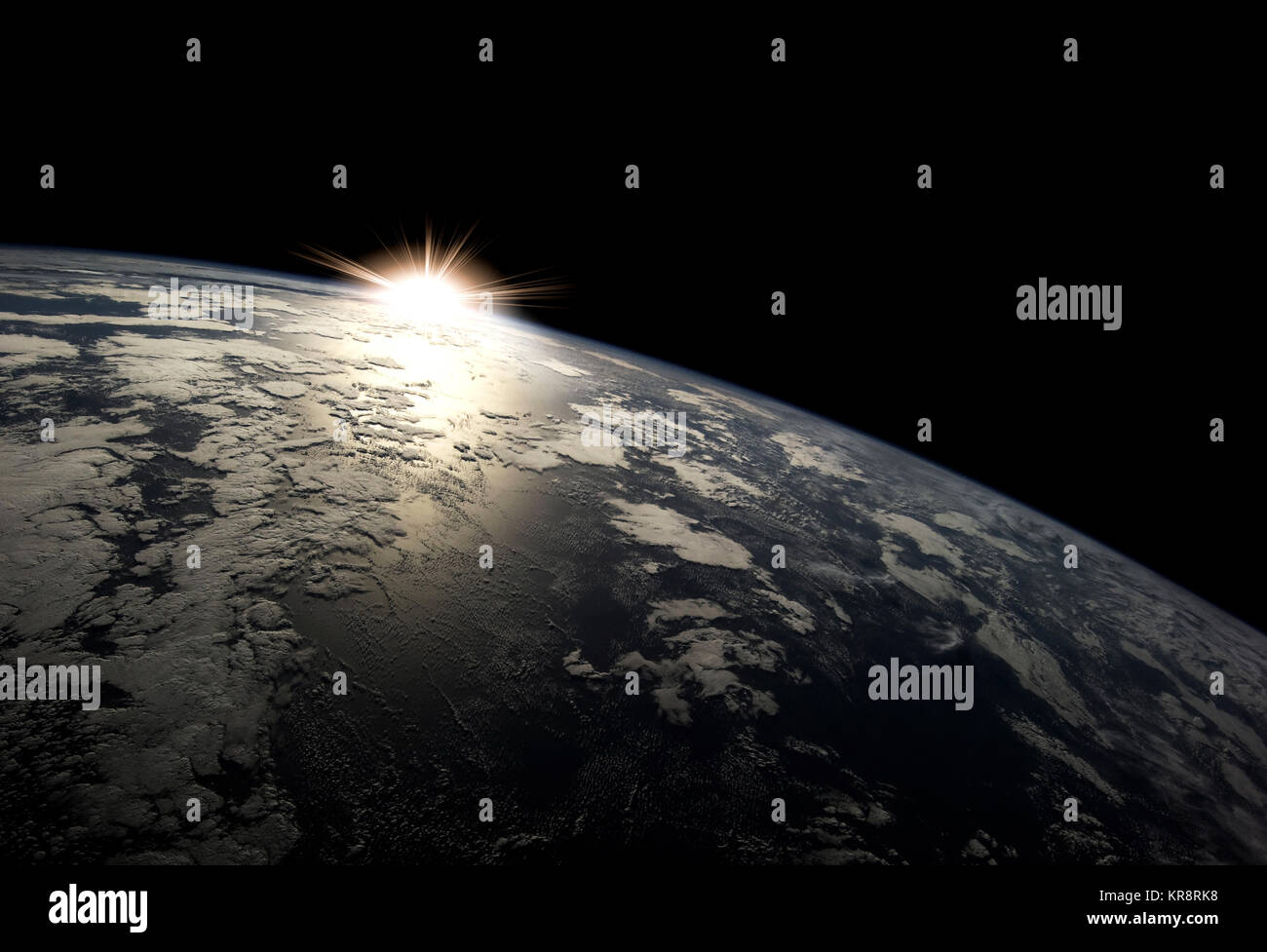 La tierra desde el espacio Foto de stock