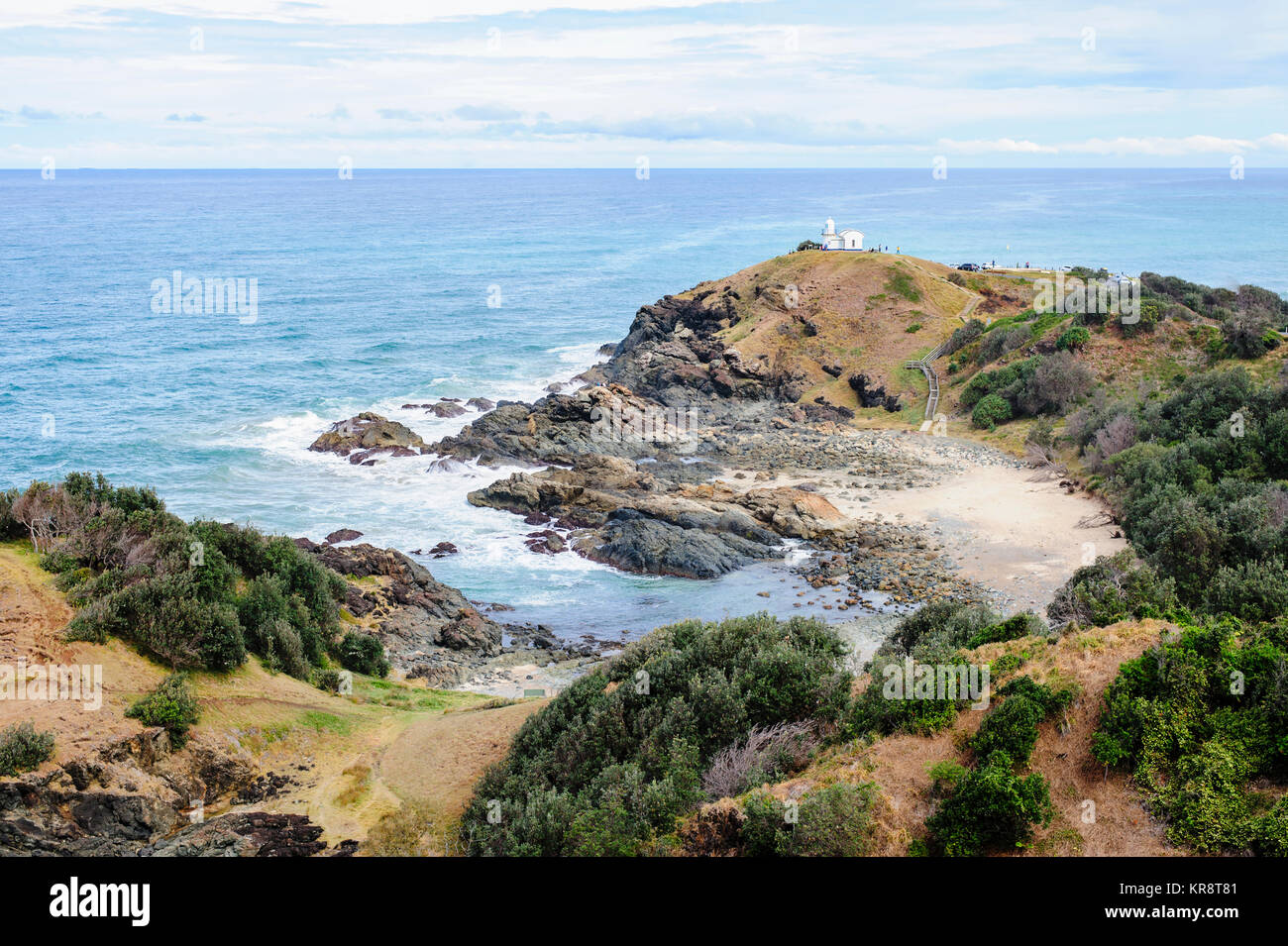 Australia, Nueva Gales del Sur, el paisaje de acantilados y el mar Foto de stock