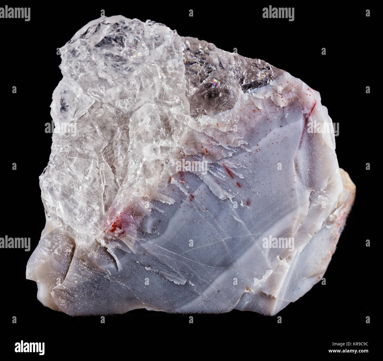 El ágata es una variedad de sílice cryptocrystalline, principalmente la calcedonia, caracterizado por su finura de grano y el brillo del color. Foto de stock