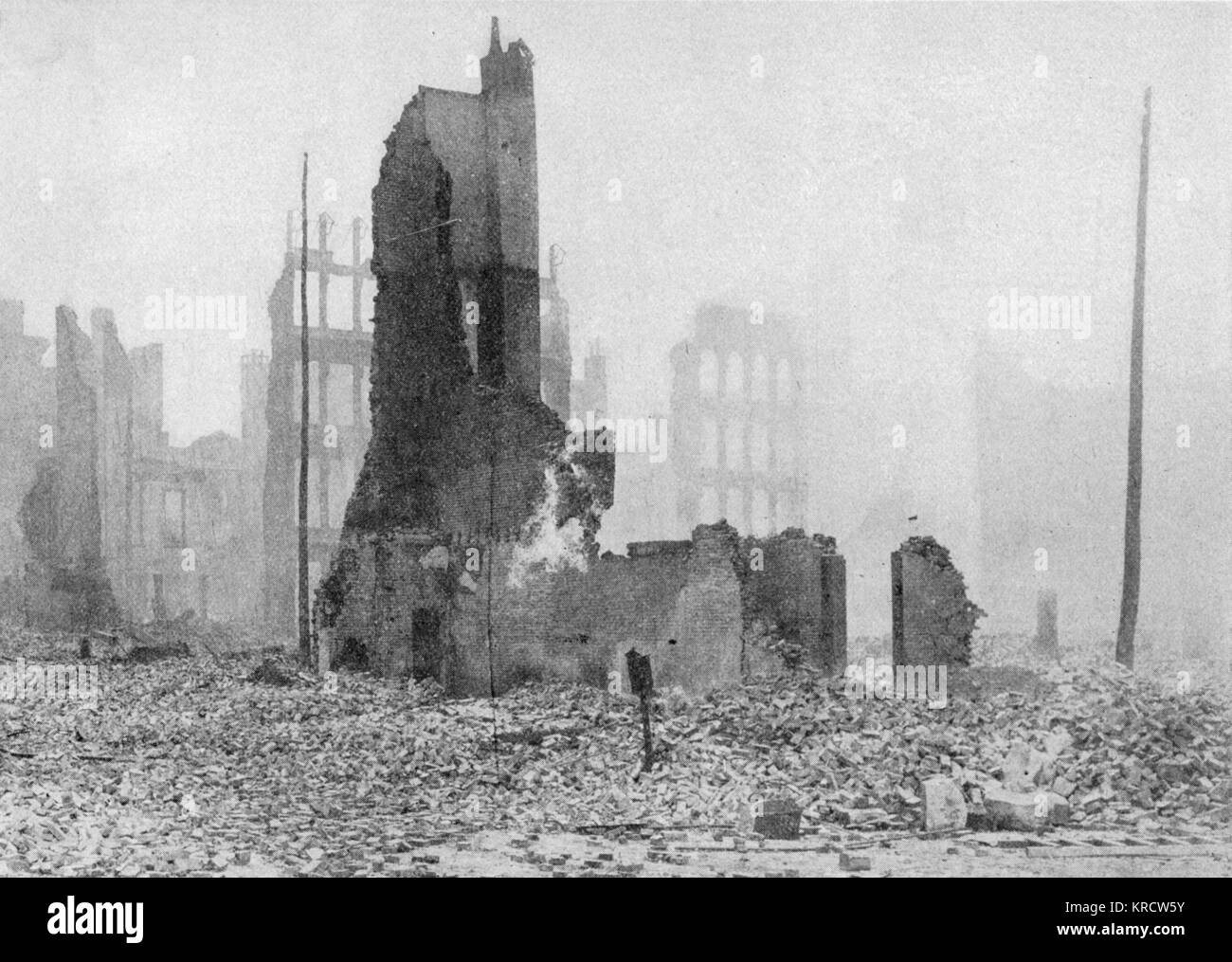 Terremoto de San Francisco 1906 Foto de stock