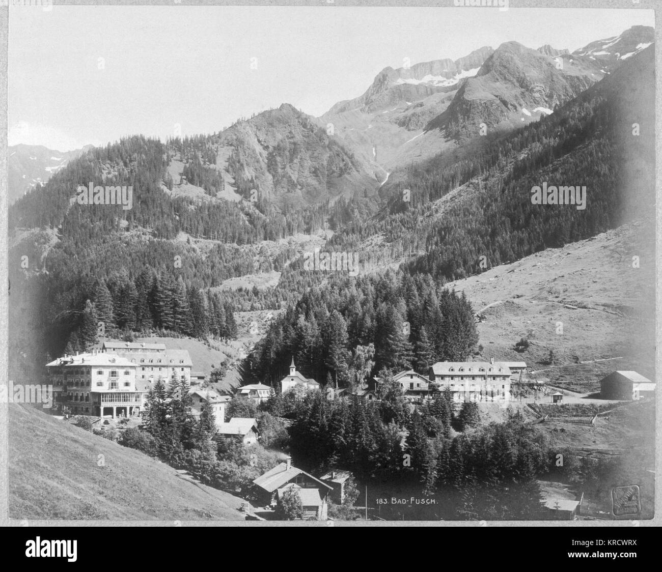 Malo: Austrian Fusch ciudad balneario fecha: De principios de siglo XX. Foto de stock