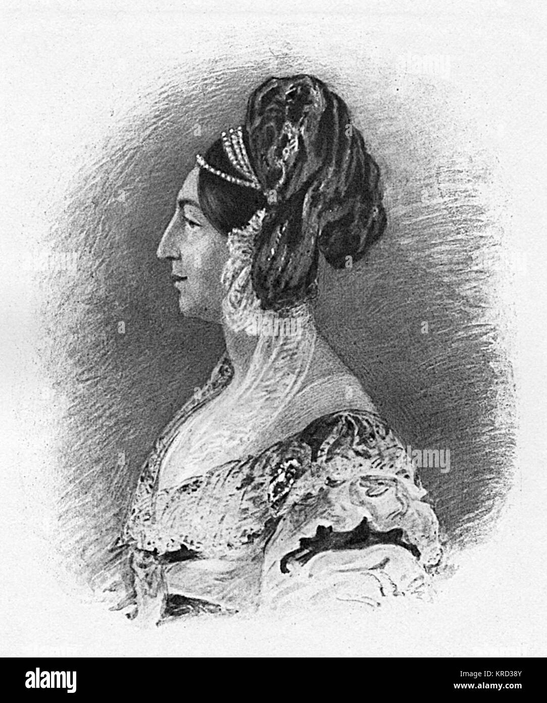 La Princesa Sofía de Gloucester (1773-1844), nieta de Federico, Príncipe de Gales. Fecha: c.1830 Foto de stock