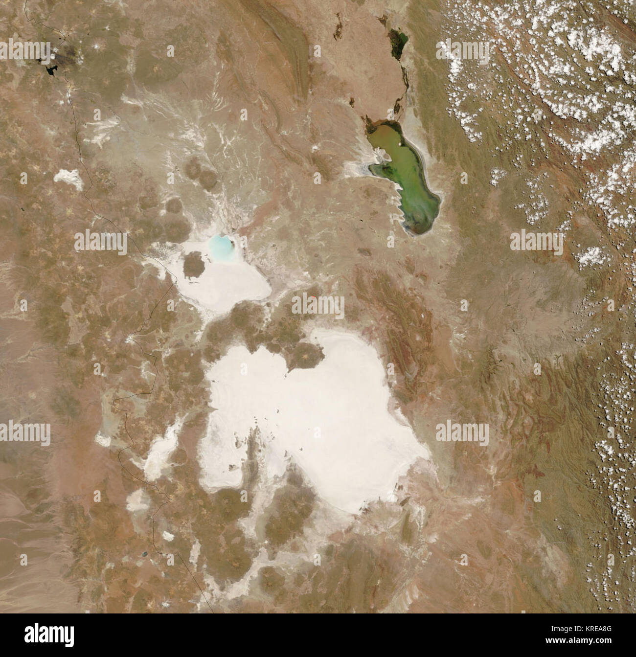 Salar de Uyuni 2006-10-19 satellite 250m Foto de stock