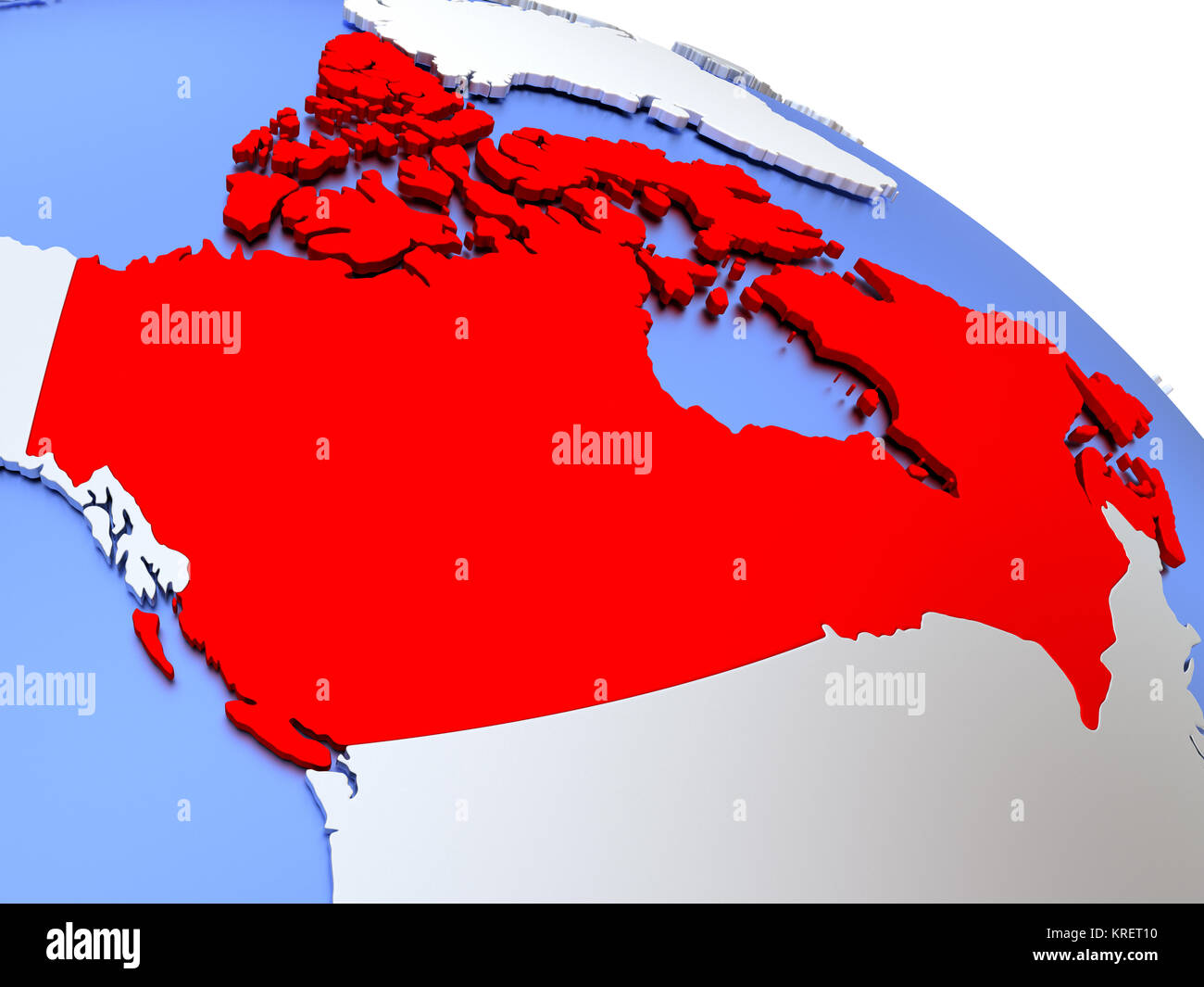 Canadá el mapa del mundo Fotografía de stock - Alamy