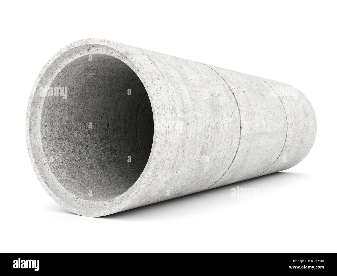 Tubos de hormigón aislado sobre fondo blanco Fotografía de stock - Alamy