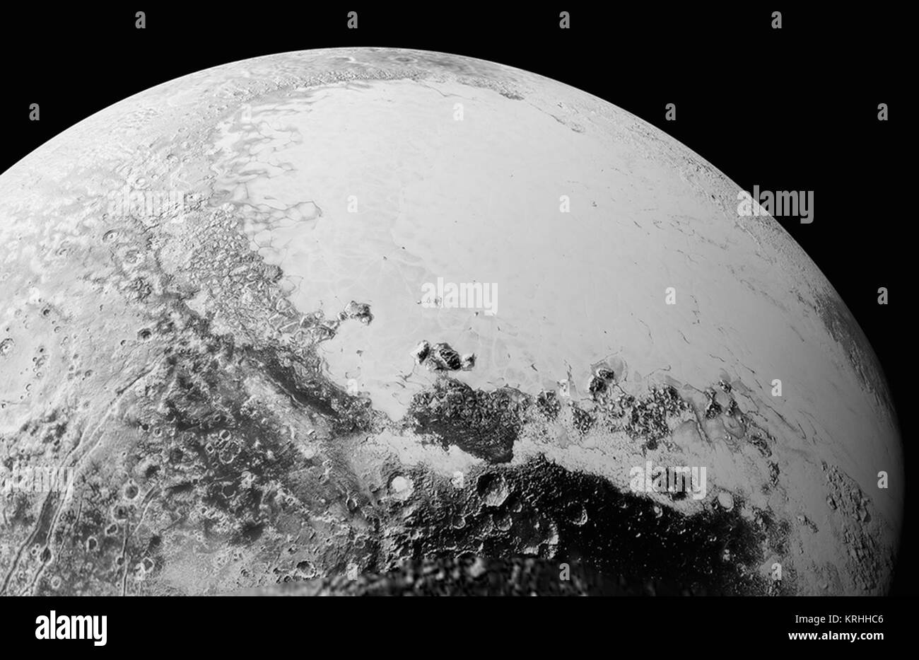 Nuevas imágenes de Plutón de NASA's New Horizons- es complicado (21323357845) Foto de stock