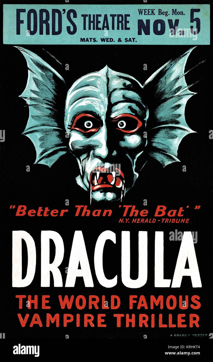 Dracula - el famoso vampiro Thriller Foto de stock