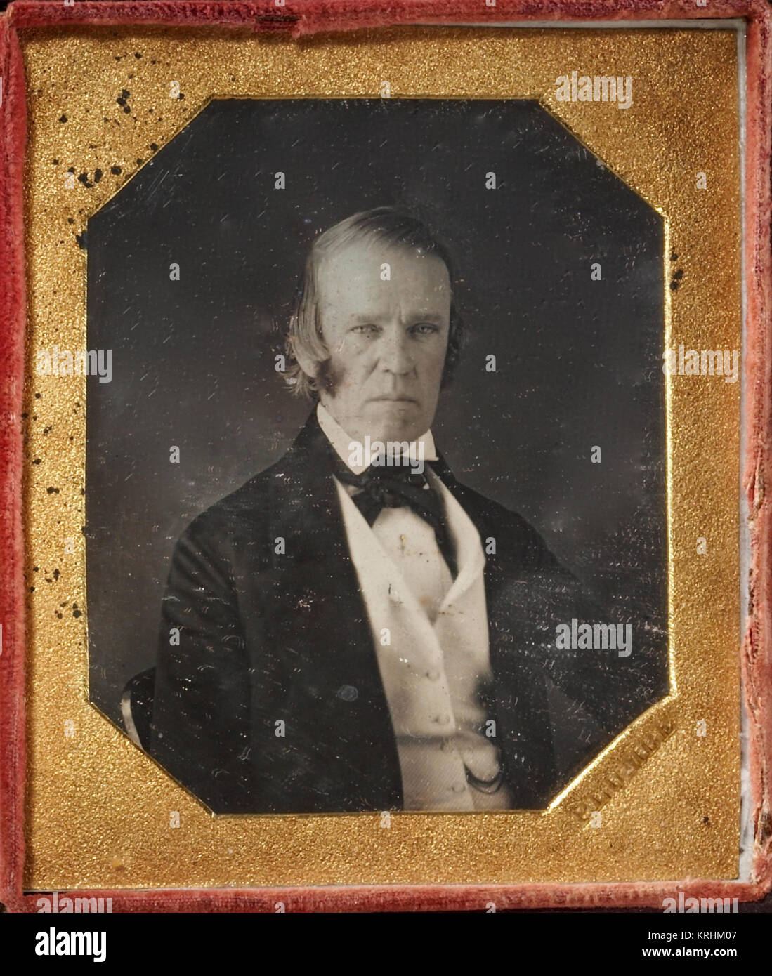 Rara placa sexto daguerrotipo de Pioneer - Un distinguido caballero Foto de stock