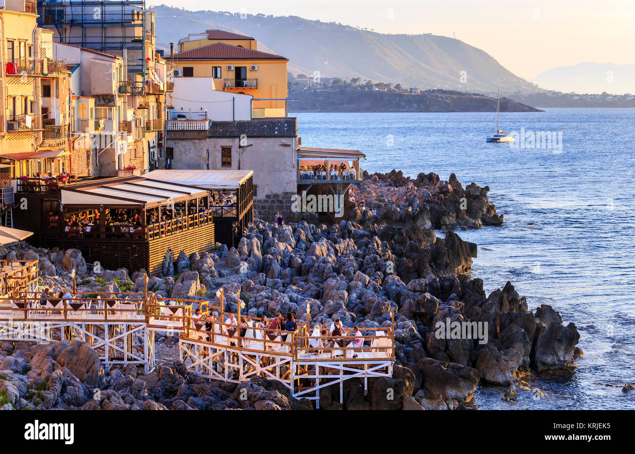 Cefalu, Sicilia Foto de stock