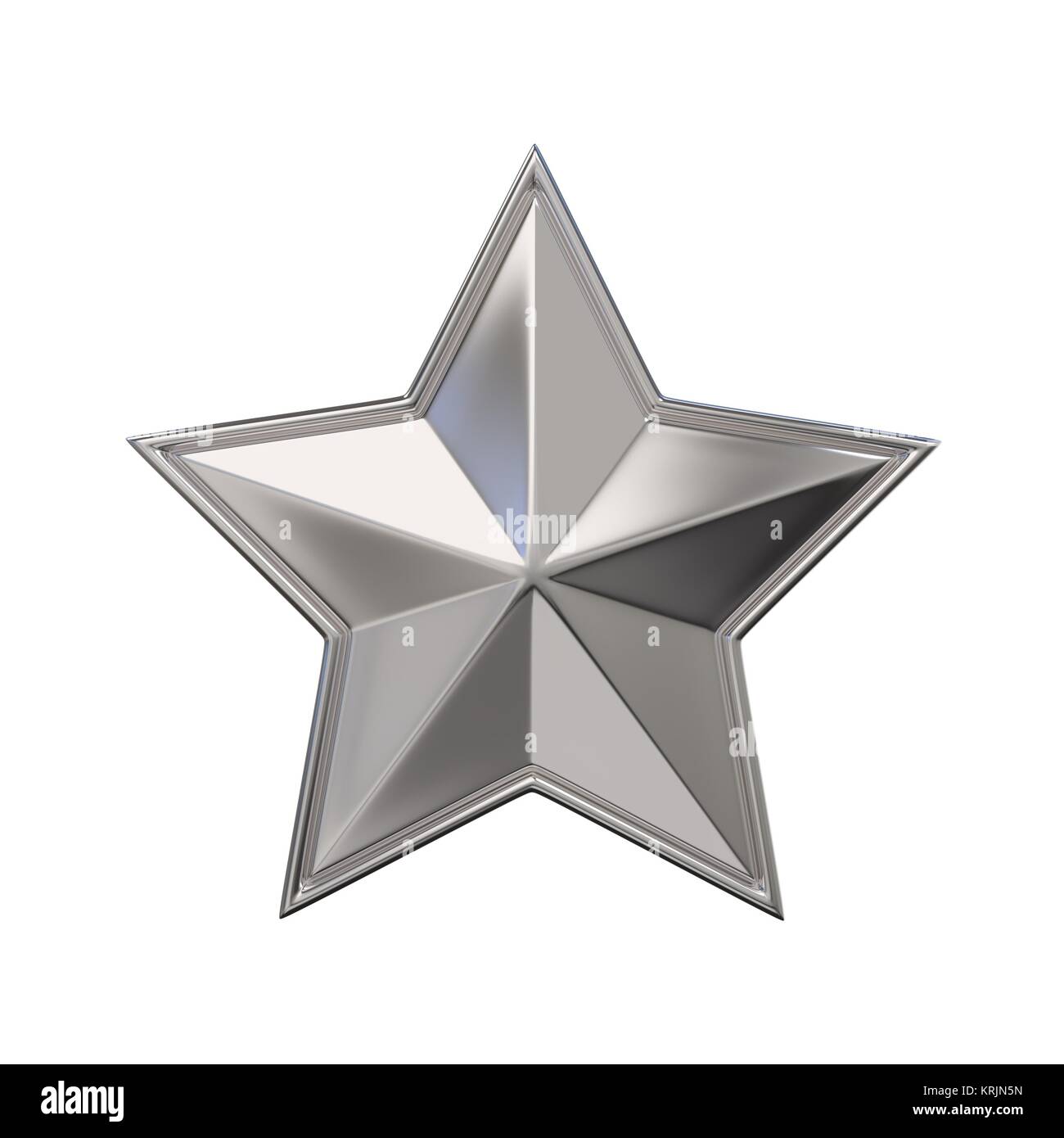 Solo estrella de plata. 3D Fotografía de stock - Alamy